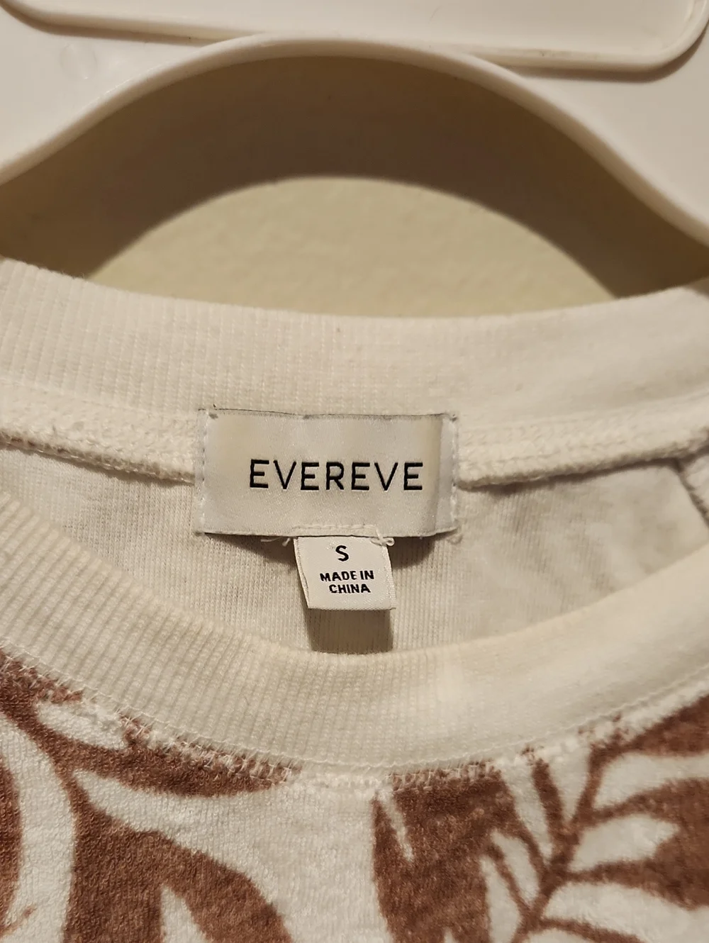 ❤️ EVEREVE TROPICAL PALM RAGLAN FRENCH TERRY SWEATSHIRT, SMALL - Picture 5 of 8